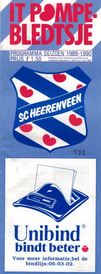 AZ Programma 10-maa-1990 Heerenveen uit